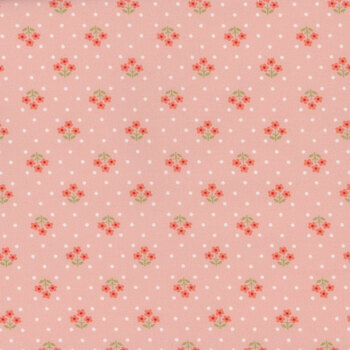 Plain and Simple A-002-O Tri Flower Blush by Andover Fabrics, Image