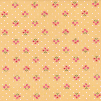 Plain and Simple A-002-Y Tri Flower Yellow by Andover Fabrics, Image