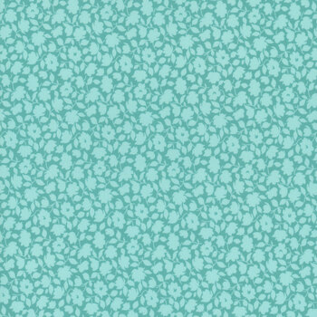 Plain and Simple A-003-T Silhouette Turquoise by Andover Fabrics, Image