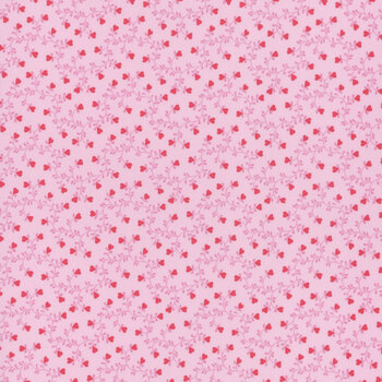 Plain and Simple A-004-E Heart Vine Pink by Andover Fabrics, Image