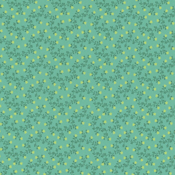 Plain and Simple A-004-T Heart Vine Teal by Andover Fabrics