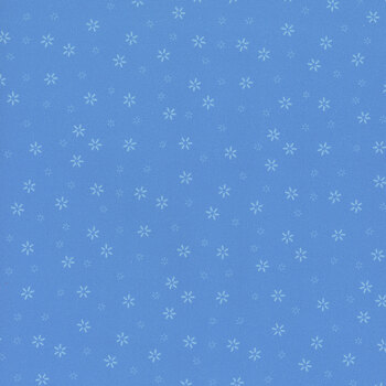 Plain and Simple A-008-B Blossoms Lake Blue by Andover Fabrics, Image