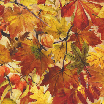 Autumn Celebration 2AUT-1 Multi Foliage by Jason Yenter for In The Beginning Fabrics