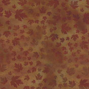 Autumn Celebration 11AUT-1 Brown Maple Leaves by Jason Yenter for In The Beginning Fabrics