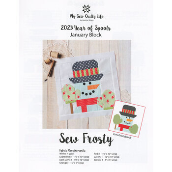 Sew Frosty Pattern - January Block - 2023 Year of Spools, Image