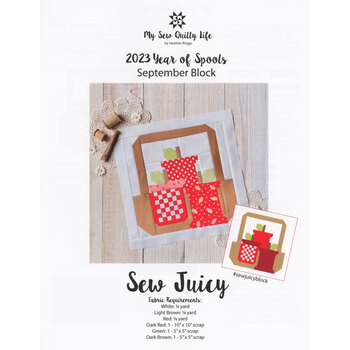 Sew Juicy Pattern - September Block - 2023 Year of Spools, Image