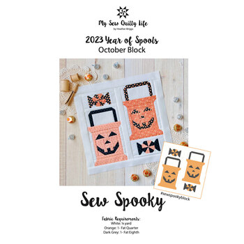 Sew Spooky Pattern - October Block - 2023 Year of Spools, Image