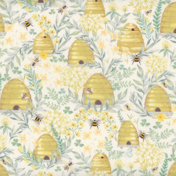 Home Sweet Home BEE-CD3043-CREAM by Timeless Treasures Fabrics