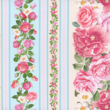 Belle Fleur FLEUR-CD3002 MULTI Border Stripe by Timeless Treasures Fabrics REM #2