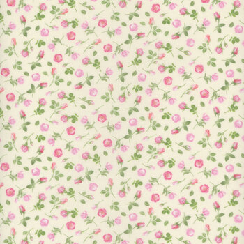 Belle Fleur FLEUR-CD3007 CREAM Tossed Tiny Roses by Timeless Treasures Fabrics