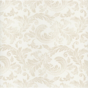 Belle Fleur FLEUR-CD3008 CREAM Tonal Acanthus Leaves by Timeless Treasures Fabrics