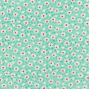 Nana Mae 8 1489-60 Aqua by Henry Glass Fabrics, Image