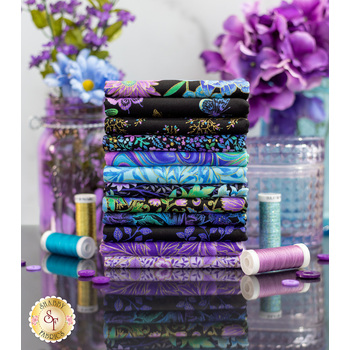 Luminous  12 FQ Set by Chong-A Hwang for Timeless Treasures Fabrics, Image