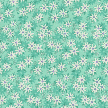 Nana Mae 8 1493-60 Aqua by Henry Glass Fabrics, Image