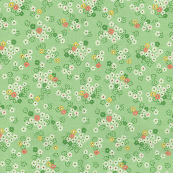 Nana Mae 8 1498-66 Green by Henry Glass Fabrics, Image