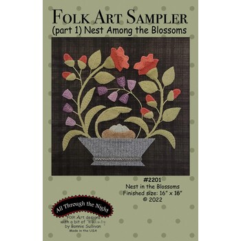 Folk Art Sampler Pattern - Part 1 - Nest Among The Blossoms, Image