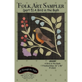 Folk Art Sampler Pattern - Part 5 - A Bird in the Bush, Image