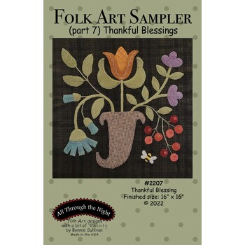 Folk Art Sampler Pattern - Part 7 - Thankful Blessings, Image