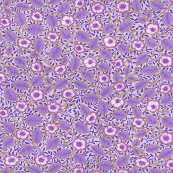 Luminous FLORA-CM2986 PURPLE by Chong-A Hwang for Timeless Treasures Fabrics, Image