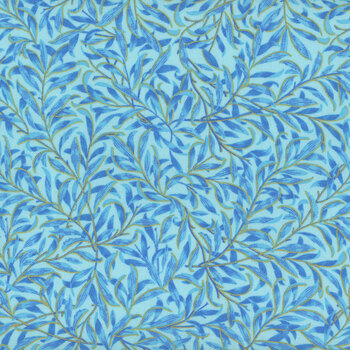 Luminous FLORA-CM2987-BLUE by Chong-A Hwang for Timeless Treasures Fabrics, Image