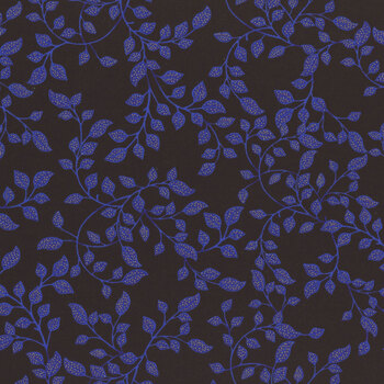 Luminous FLORA-CM2989 BLACK by Chong-A Hwang for Timeless Treasures Fabrics, Image