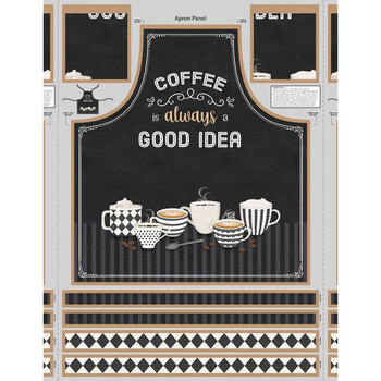 Coffee Life 82666-912 Apron Panel Multi by Jennifer Pugh for Wilmington Prints, Image