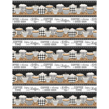 Coffee Life 82668-912 Repeating Stripe Multi by Jennifer Pugh for Wilmington Prints, Image