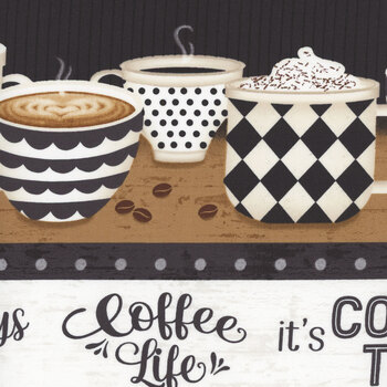 Coffee Life 82668-912 Repeating Stripe Multi by Jennifer Pugh for Wilmington Prints, Image