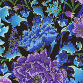 Luminous PANEL-CM2980 BLACK by Chong-A Hwang for Timeless Treasures Fabrics, Image