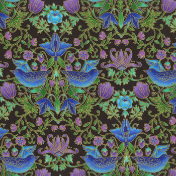 Luminous EDEN-CM1205-BLUE by Chong-A Hwang for Timeless Treasures Fabrics, Image