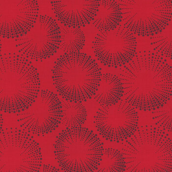 Documentaries 1448610B Starburst Dots True Red by Kanvas Studio for Benartex, Image