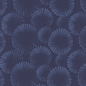 Documentaries 1448656B Starburst Dots Navy by Kanvas Studio for Benartex, Image