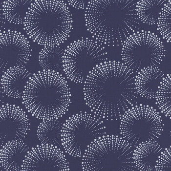 Documentaries 1448657B Starburst Dots Navy by Kanvas Studio for Benartex, Image