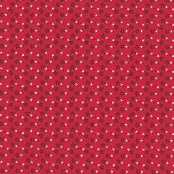 Documentaries 1448710B Mini Stars Red by Kanvas Studio for Benartex, Image