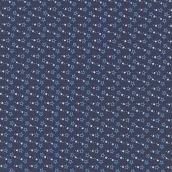 Documentaries 1448758B Mini Stars Navy by Kanvas Studio for Benartex, Image