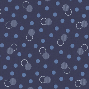 Documentaries 1448858B Lots of Dots Navy by Kanvas Studio for Benartex, Image