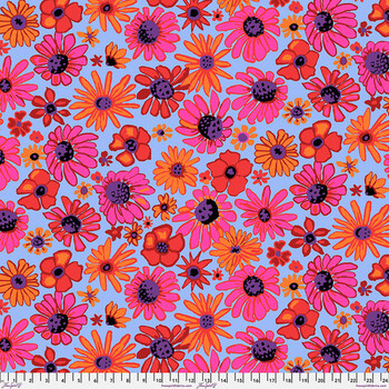 Kaffe Fassett Collective Classics Plus PWBM093.LILAC Bloomers - Lilac by FreeSpirit Fabrics, Image