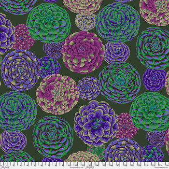 Kaffe Fassett Collective Classics Plus PWPJ130.DARK Japonica - Dark by FreeSpirit Fabrics, Image