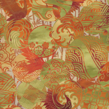 Oriental Gardens 3OG-1 by Jason Yenter for In The Beginning Fabrics