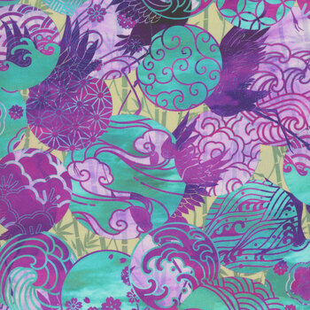 Oriental Gardens 3OG-3 by Jason Yenter for In The Beginning Fabrics