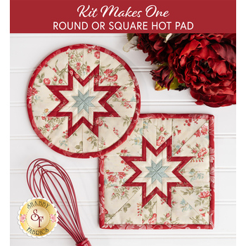  Folded Star Hot Pad Kit - Collections for a Cause - Etchings - Round OR Square - Cream, Image