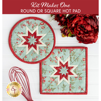  Folded Star Hot Pad Kit - Collections for a Cause - Etchings - Round OR Square - Blue, Image