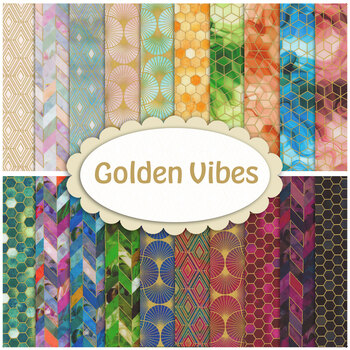 Golden Vibes  20 FQ Set by Lara Skinner for Robert Kaufman Fabrics, Image