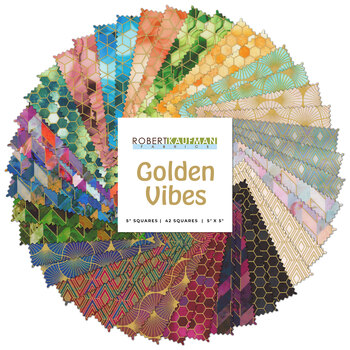 Golden Vibes  Charm Squares by Lara Skinner for Robert Kaufman Fabrics, Image