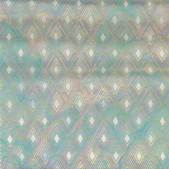 Golden Vibes 22738-425 Aquamarine by Lara Skinner for Robert Kaufman Fabrics, Image