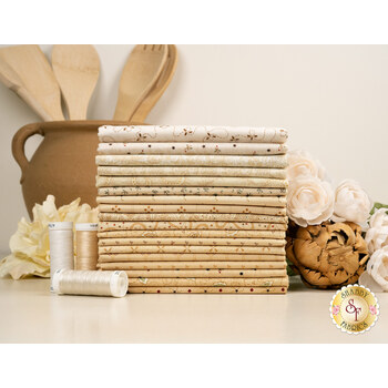 Butter Churn Basics  18 FQ Set by Kim Diehl for Henry Glass Fabrics, Image