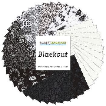 Blackout  Charm Squares by Robert Kaufman Fabrics, Image