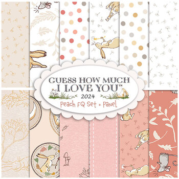 Guess How Much I Love You 2024  12 FQ Set + Panel Peach by Clothworks, Image