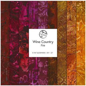 Wine Country - Artisan Batiks  9 FQ Set - Fire by Robert Kaufman Fabrics, Image