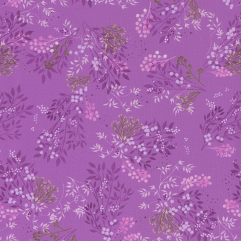 Deer Wilds 22718-21 Lilac by Sanja Rescek for Robert Kaufman Fabrics, Image